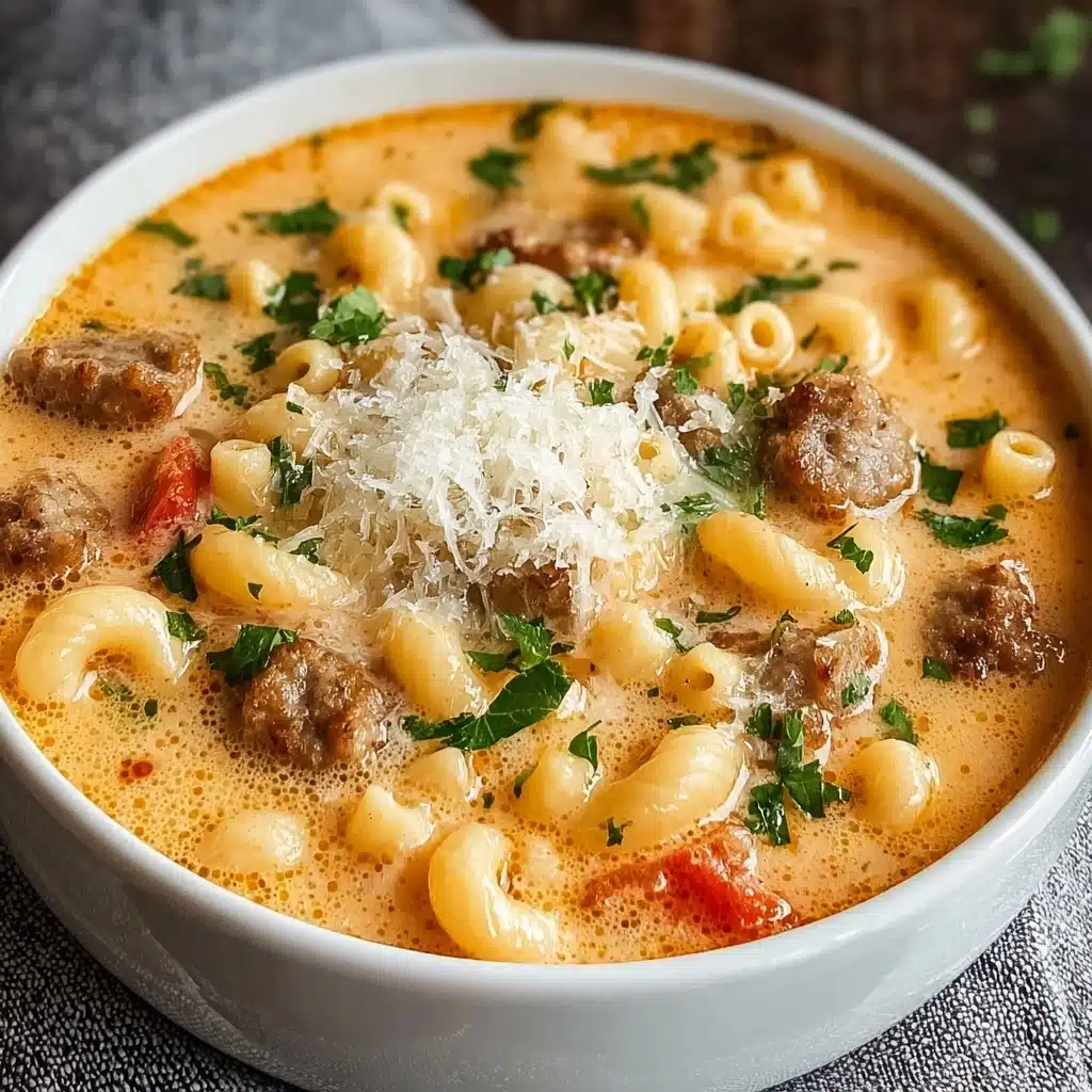 Parmesan Italian Sausage Ditalini Soup Recipe - Recipe Image