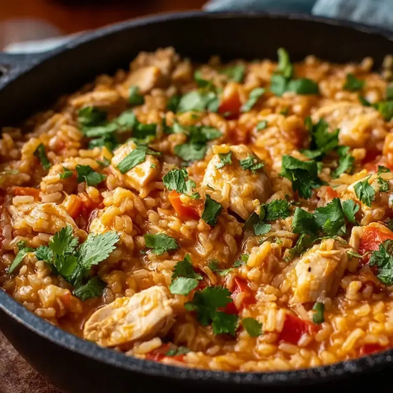 One Pot Queso Chicken and Rice : Easy Comfort Food Recipe