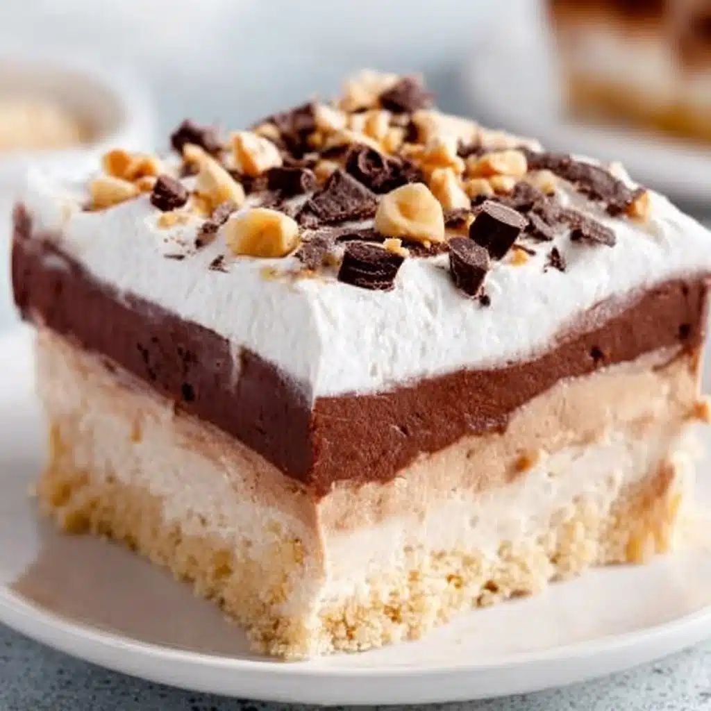 No-Bake Peanut Butter Lasagna Recipe - Recipe Image