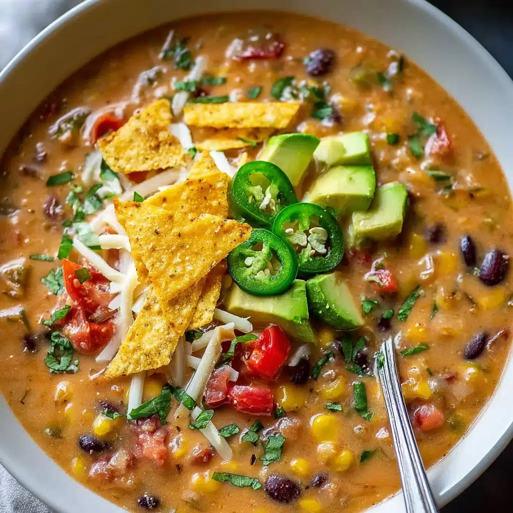 Crockpot Vegetarian Tortilla Soup Recipe - Recipe Image