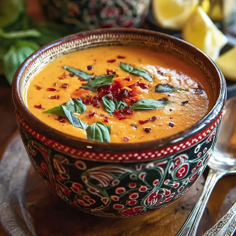Moroccan Sweet Potato Soup with Chickpeas Recipe