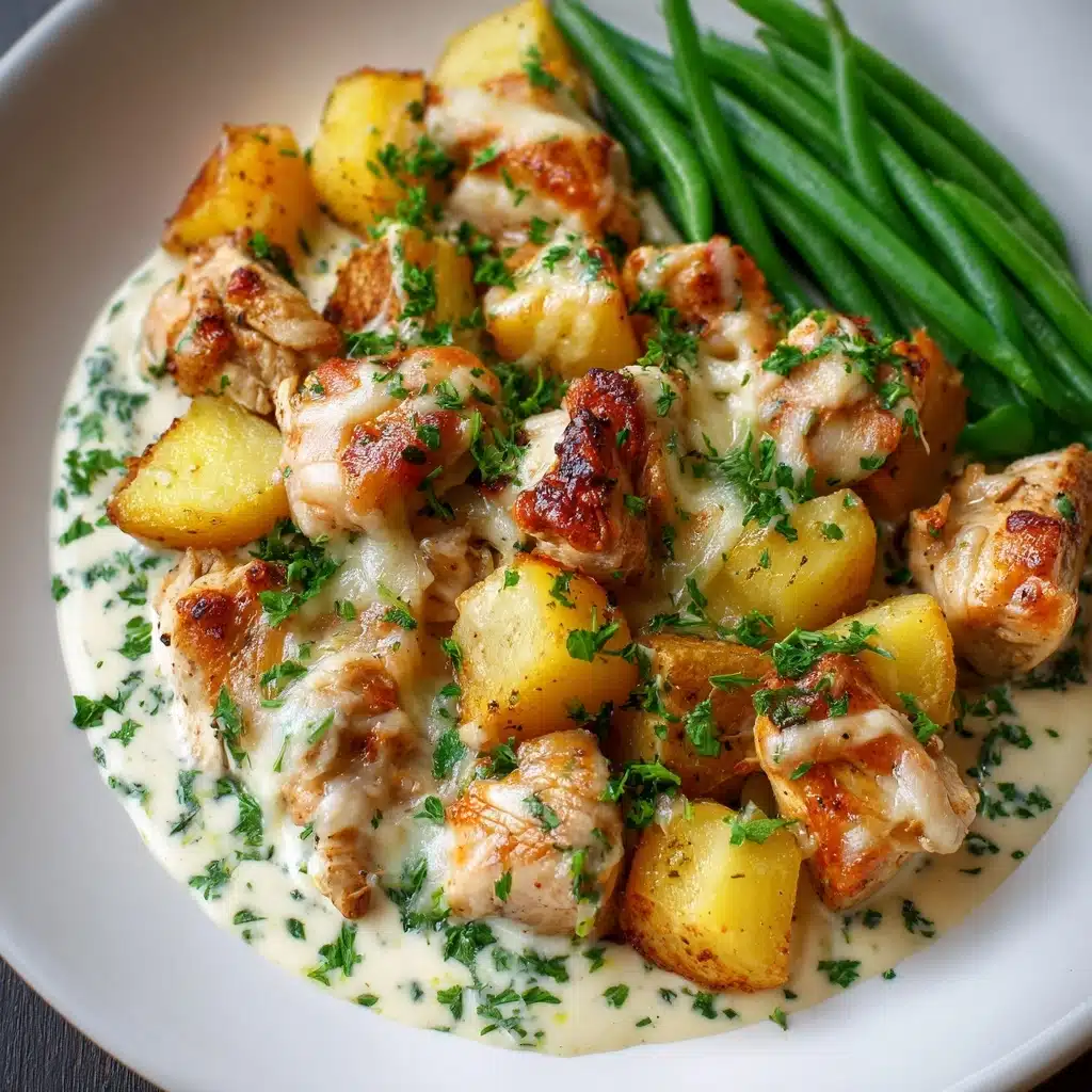 Garlic Parmesan Chicken and Potatoes Recipe - Recipe Image