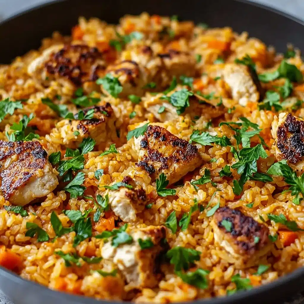 One Pot Queso Chicken and Rice : Easy Comfort Food Recipe - Recipe Image