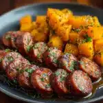 Sausage and Sweet Potatoes with Honey Garlic Sauce Recipe