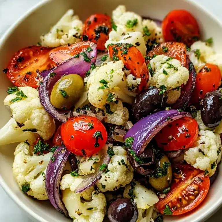 Mediterranean Marinated Cauliflower Salad Recipe
