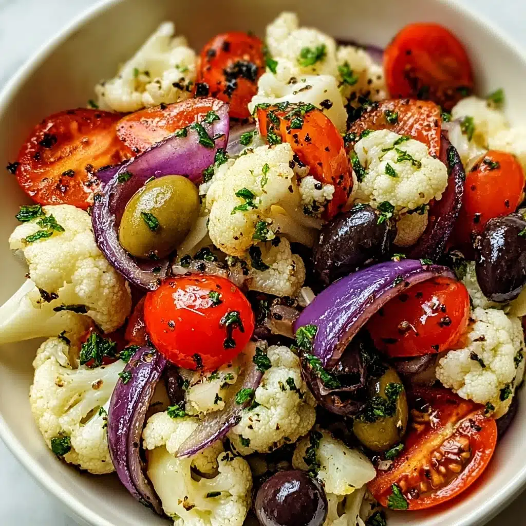 Mediterranean Marinated Cauliflower Salad Recipe - Recipe Image