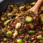 Ground Beef and Brussels Sprouts Recipe