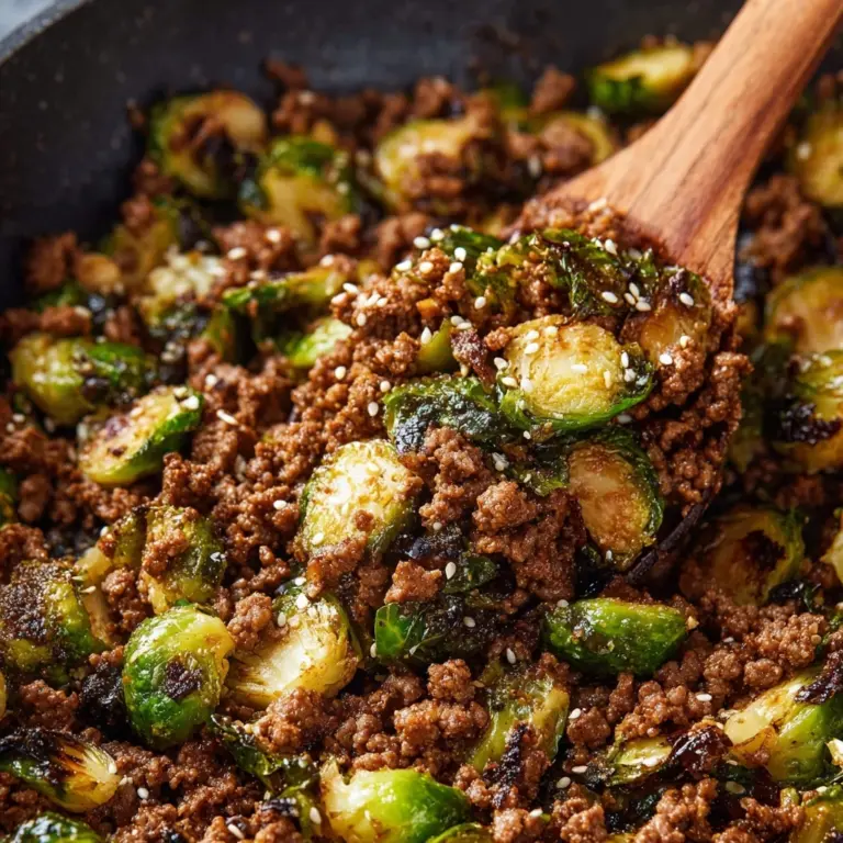 Ground Beef and Brussels Sprouts Recipe