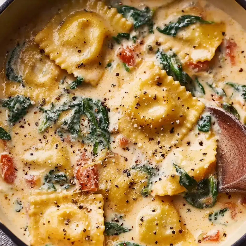 Creamy Tuscan Ravioli Soup : Comfort in Every Spoonful Recipe - Recipe Image