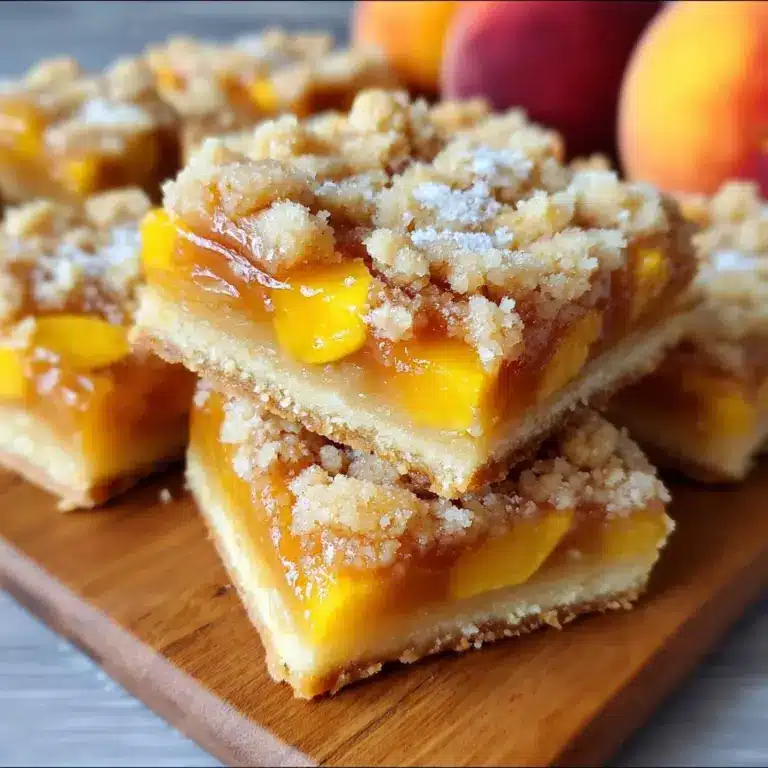 Heavenly Summer Peach Bars: A Sweet Slice of Sunshine Recipe