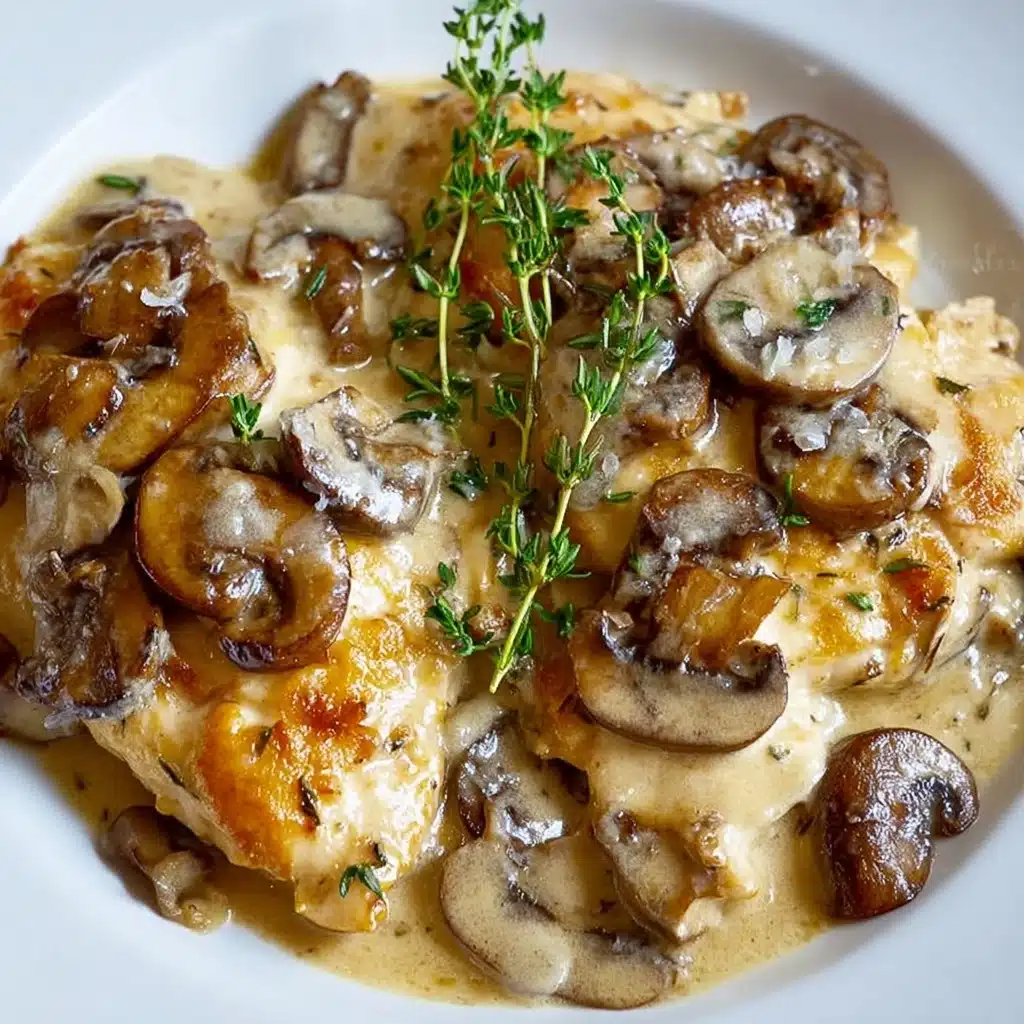Mushroom Asiago Chicken Recipe - Recipe Image