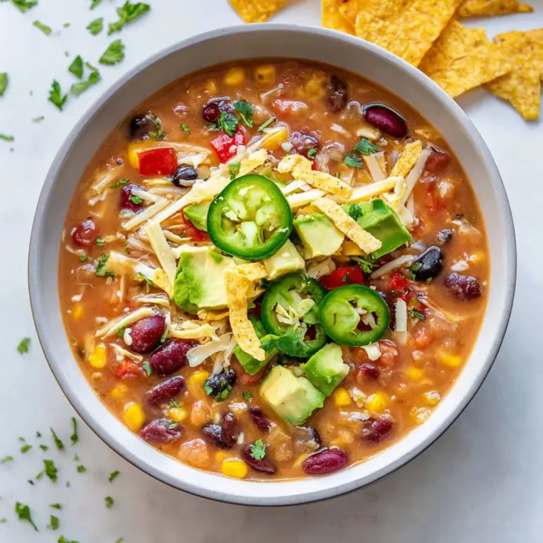 Crockpot Vegetarian Tortilla Soup Recipe