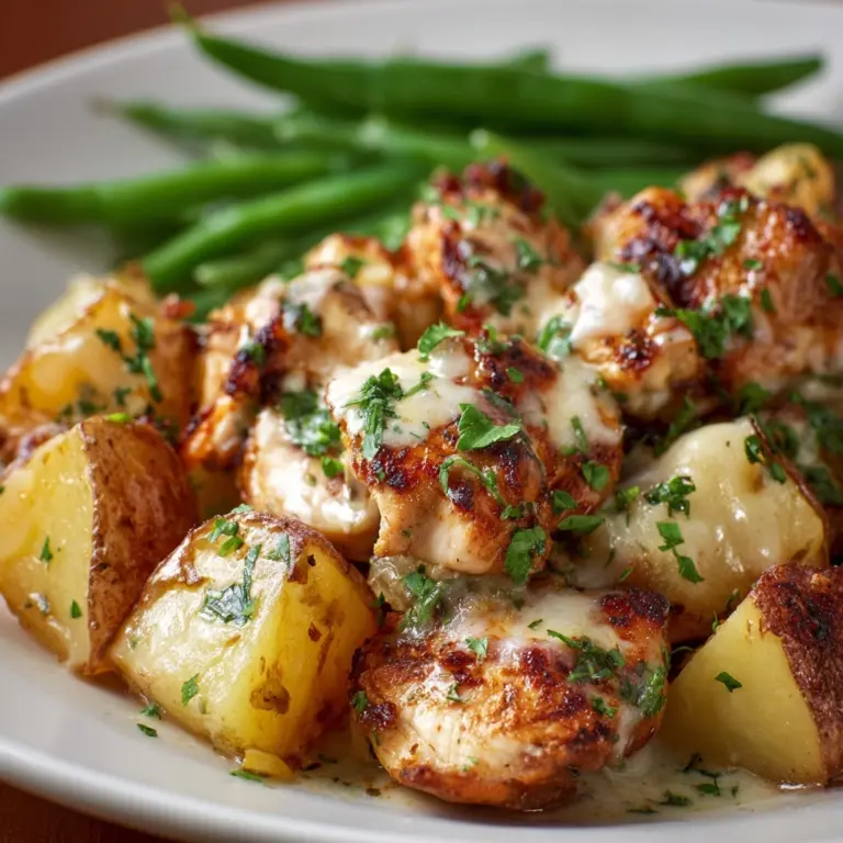 Garlic Parmesan Chicken and Potatoes Recipe