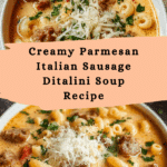 Parmesan Italian Sausage Ditalini Soup Recipe