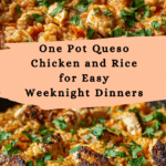 One Pot Queso Chicken and Rice : Easy Comfort Food Recipe