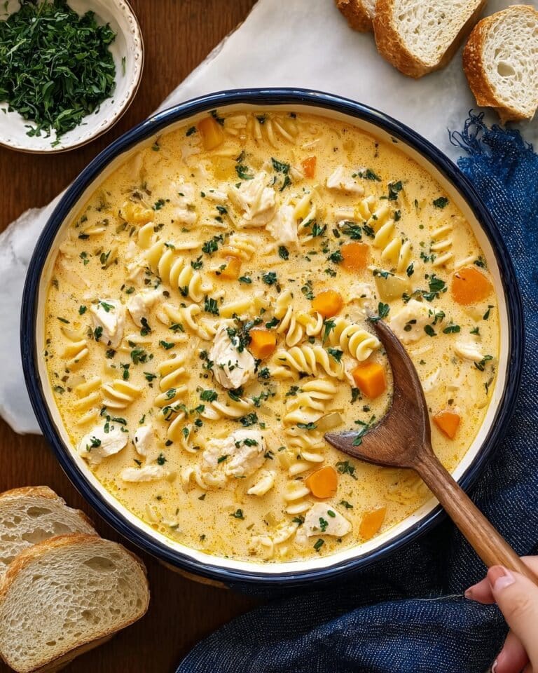 Creamy Chicken Parmesan Pasta Soup for Cozy Nights Recipe