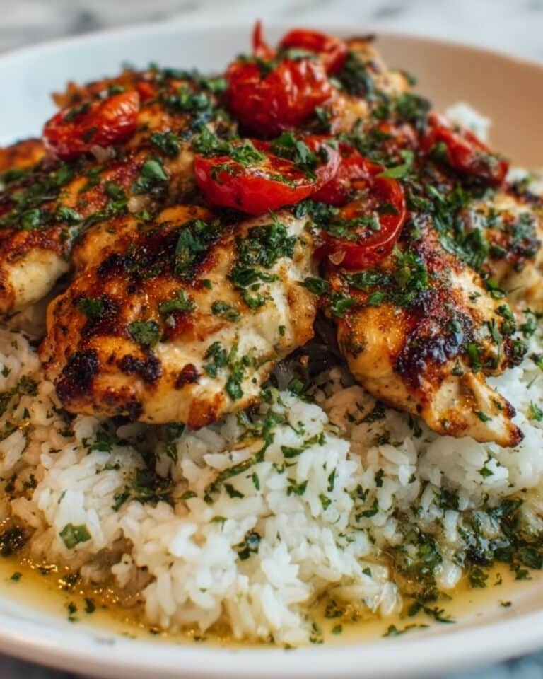 Chicken Scampi with Garlic Parmesan Rice Recipe