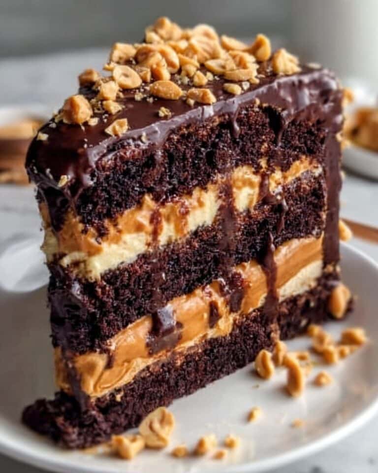 Heavenly Chocolate Peanut Butter Ooey Gooey Cake Recipe