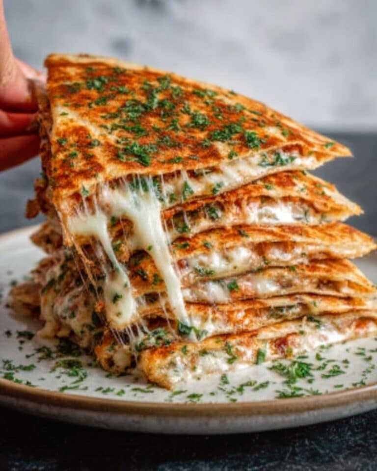 Cheesy Hot Honey Chicken Quesadillas with Spicy Jalapeño Cream Sauce Recipe