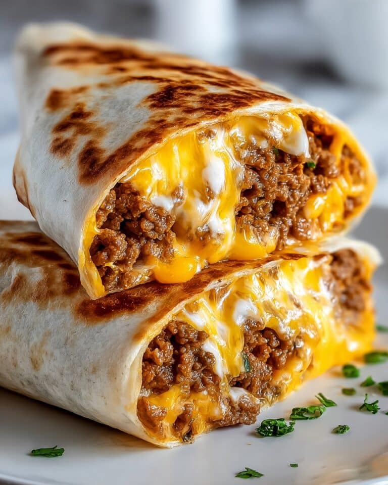 Easy Homemade Beefy Melt Burritos Recipe