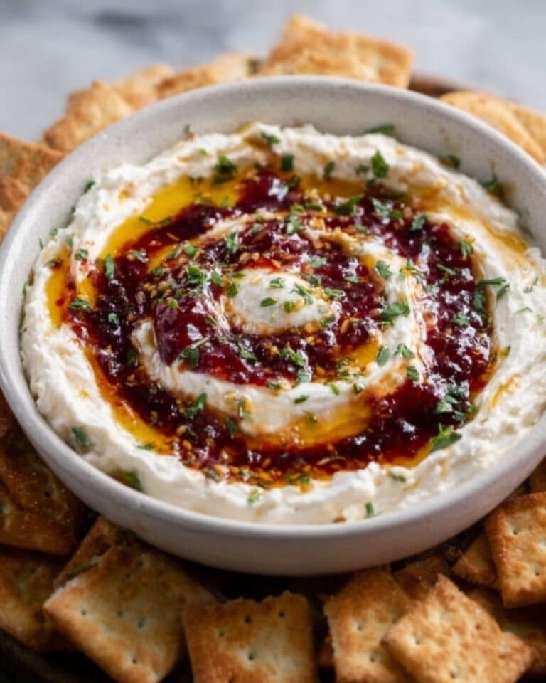 Cranberry Whipped Feta Dip with Hot Honey Drizzle Recipe