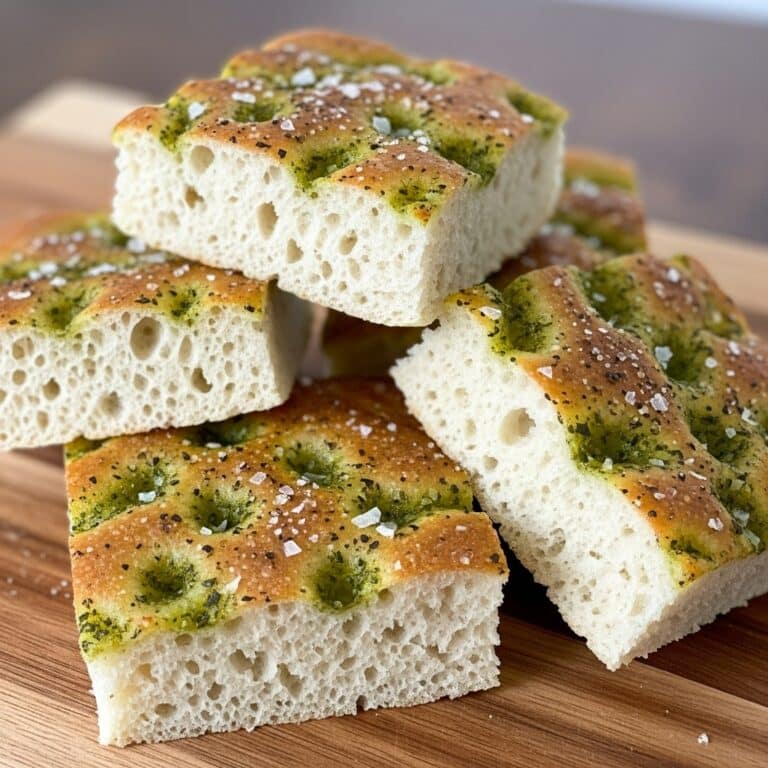 Easy Homemade Focaccia with Pesto Recipe