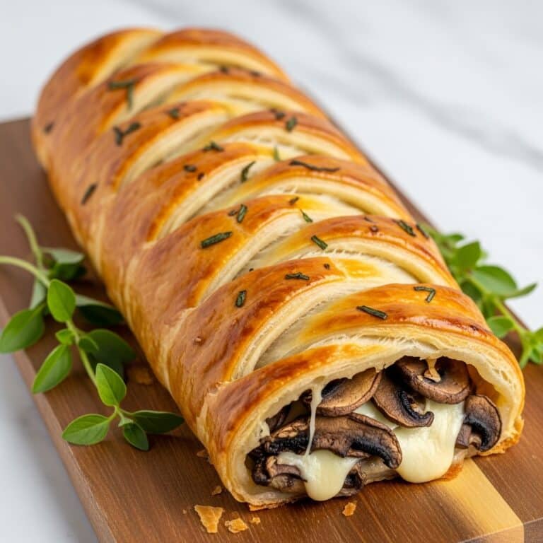 Savory Mushroom Gruyère Puff Braid Recipe