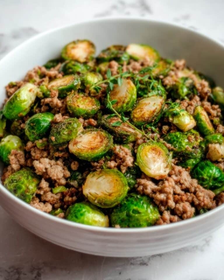 Brussels Sprouts Ground Turkey Skillet Recipe
