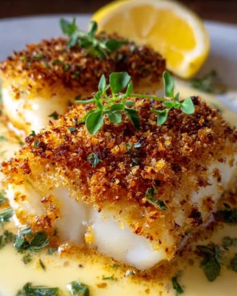 Mayonnaise Panko Crusted Baked Fish Recipe