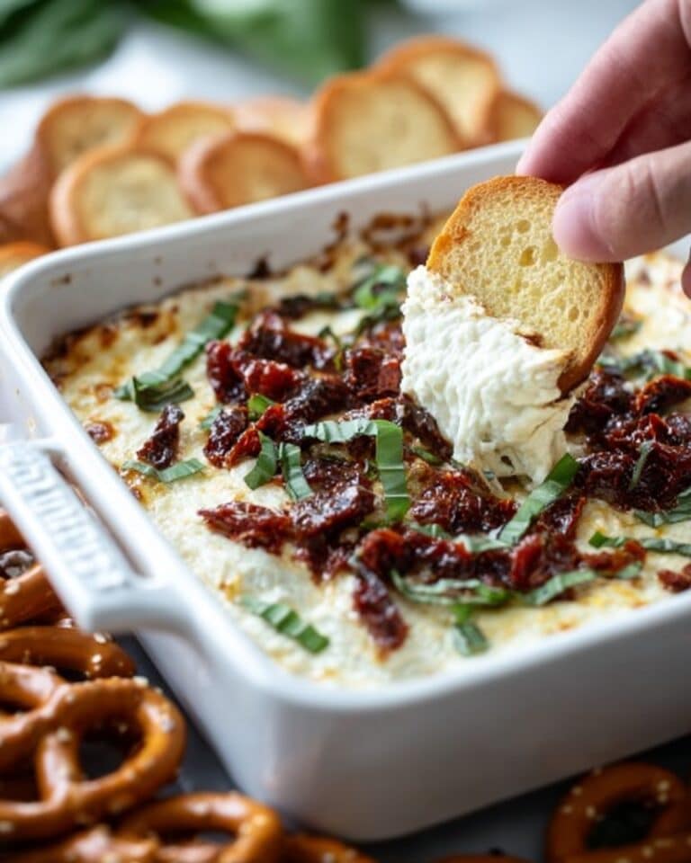Warm Goat Cheese Dip with Sun-Dried Tomatoes Recipe
