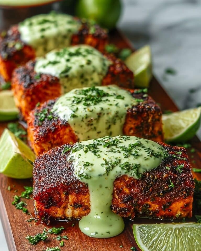 Cajun Salmon with Avocado Lime Crema Recipe