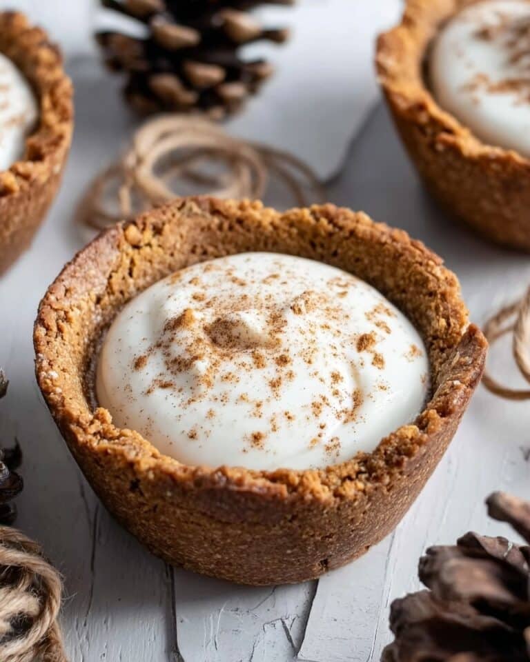 Eggnog Cheesecake Cookie Cups Recipe