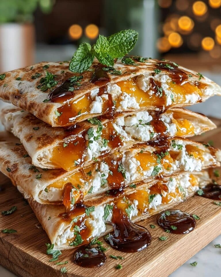 Sweet and Savory Peach Quesadillas Recipe
