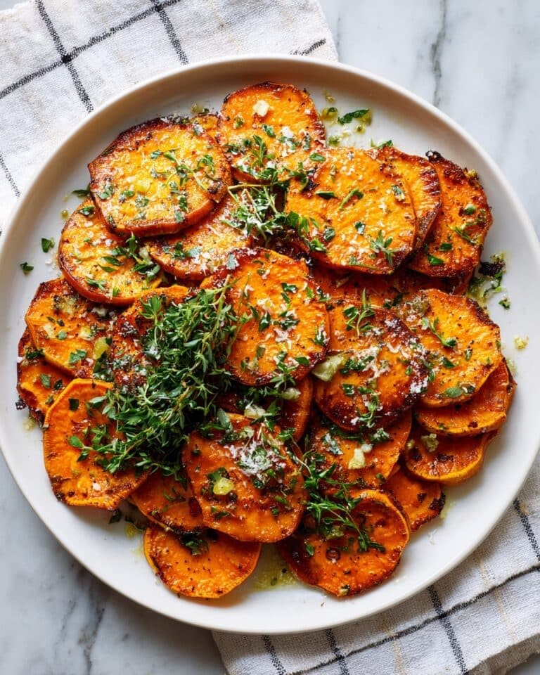 Garlic Parmesan Sweet Potato Wedges Recipe