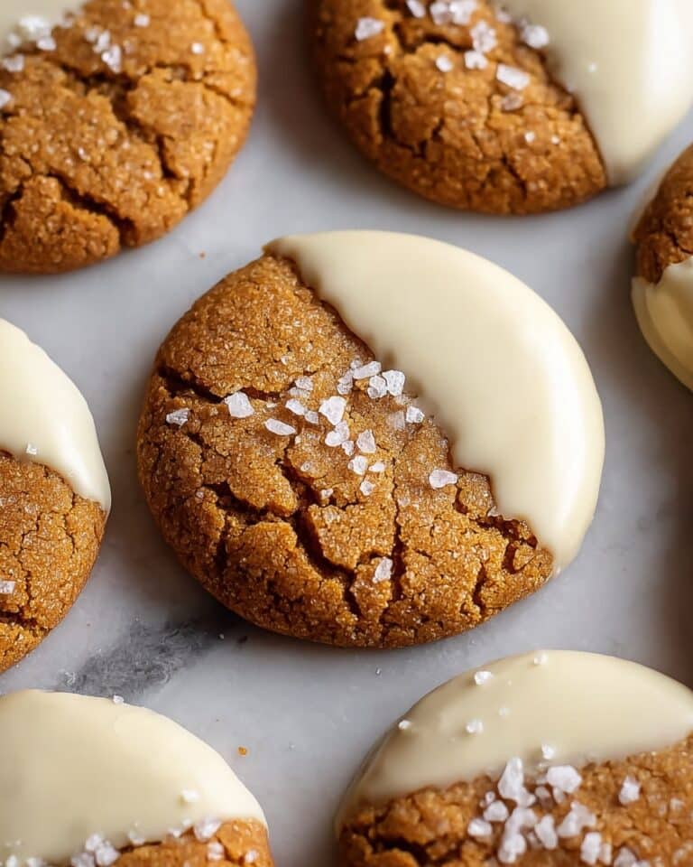 White Chocolate Dipped Chewy Maple Cookies for Christmas Recipe