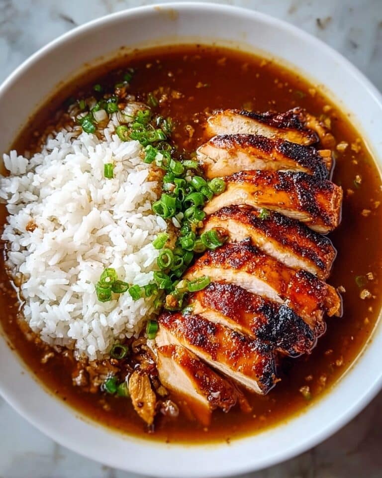 Caramelised Soy Chicken in Garlic Ginger Broth with Rice Recipe