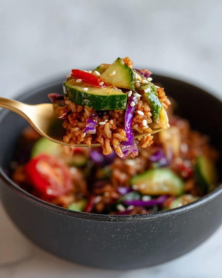 Quick Crispy Rice Salad with Peanut Sesame Dressing Recipe
