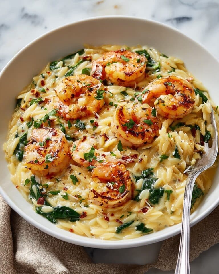 Creamy Garlic Shrimp Orzo Recipe