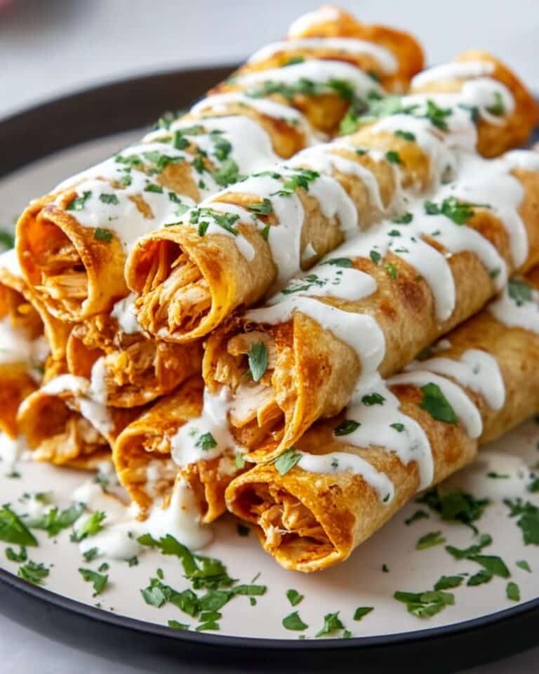 Irresistible Baked Buffalo Chicken Taquitos Recipe