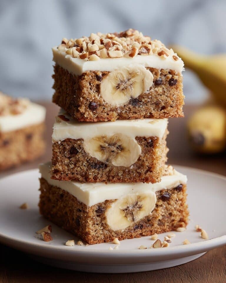 Easy Banana Bread Brownies with Creamy Frosting Recipe