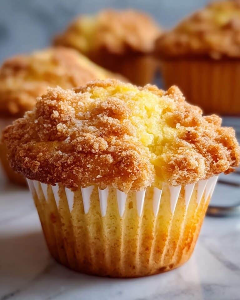 Homemade Peach Cobbler Muffins Recipe