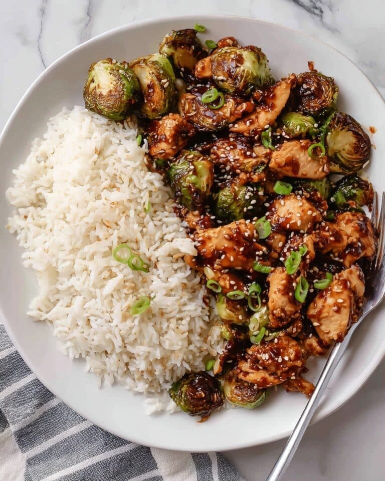 Air Fryer Sweet Chili Chicken and Brussels Sprouts Recipe
