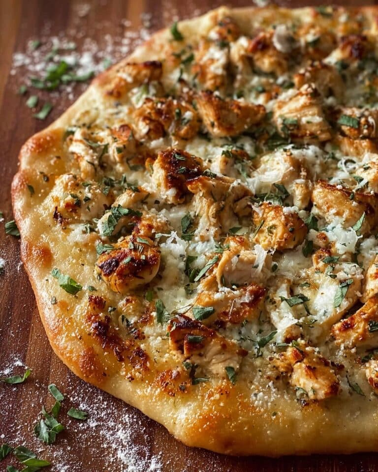 Roasted Garlic White Chicken Pizza Recipe